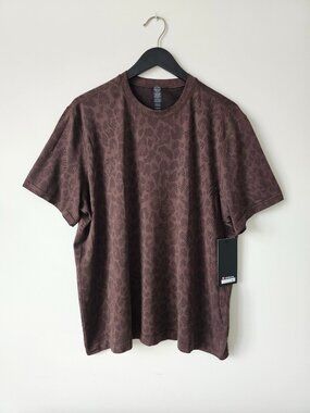 NWT LULULEMON TLWC/BLK Brown Black Metal Vent Tech Relaxed-Fit SS Shirt Men's XL